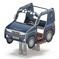 ДЖИП МЕТАЛЛИК качалка на пружине ИО 23.03.05-13