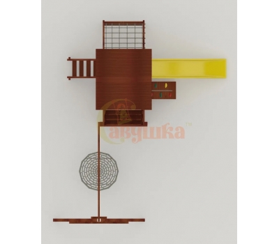 Детская площадка Савушка Мастер 2 с качелями Гнездо 1 метр (Махагон), фото 4