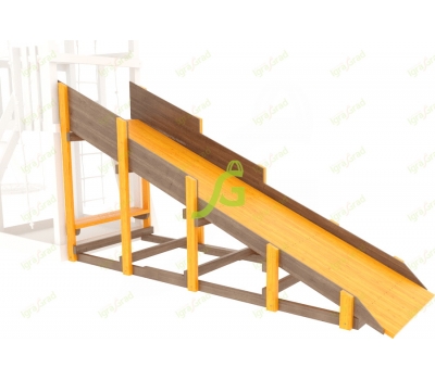 Модуль зимней деревянной горки Snow Fox для Спорт, скат 4 м, фото 1