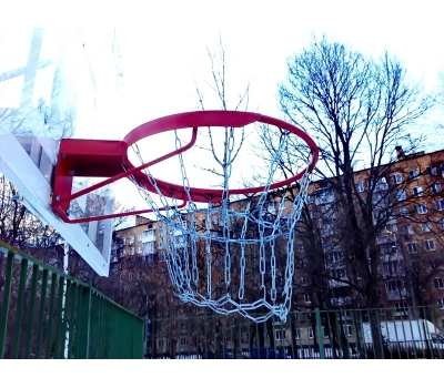 Кольцо баскетбольное антивандальное, усиленное, с цепью (01.303), фото 3