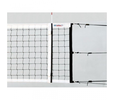 Сетка волейбольная KV.REZAC профи, DVV Approved, нить D=3 мм, кевларовый трос (03.204)