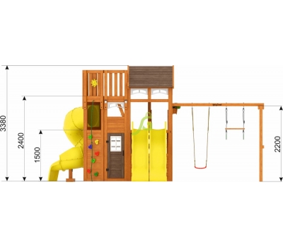 Детская площадка IgraGrad Клубный домик 4 Luxe с двумя горками, фото 1