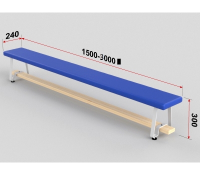 Скамья гимнастическая мягкая с металлическими ножками (04.301.1), фото 1
