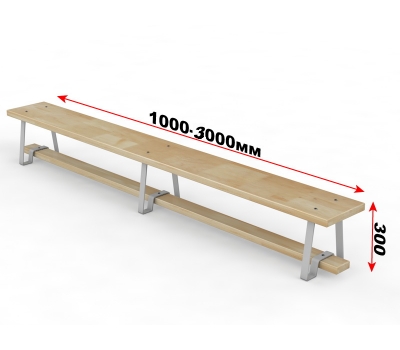 Скамейка гимнастическая с металлическими ножками (04.300.1), фото 2