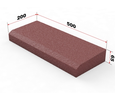 Резиновый бордюр 50х20х6,5 см (8.117), фото 1