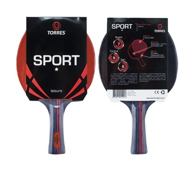 Ракетка для настольного тенниса TORRES Sport 1* (12.221)
