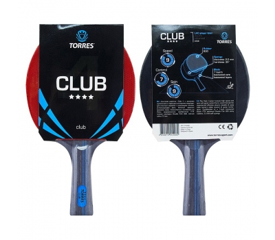 Ракетка для настольного тенниса TORRES Club 4* (12.218)