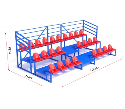 Трибуна трехрядная, с ограждением (20.008), фото 1