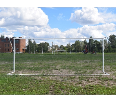 Ворота футбольные стационарные с консолью для натяжения сетки (7,32х2,44 м) (15.100), фото 2