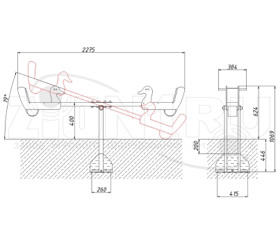 Качалка-балансир ZION Утки У1 (КЧ091), фото 2