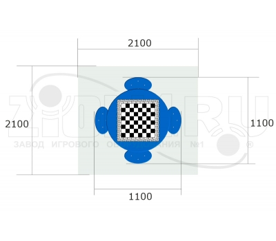Стол шахматный ZION М4 СП233, фото 1