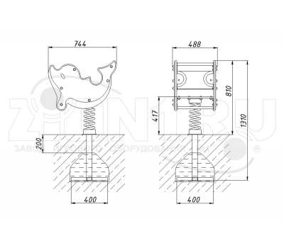 Качалка на пружине ZION Дельфин, фото 2