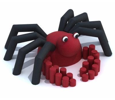 Резиновая 3D-фигура ZION Крабик (для парков и детских площадок)