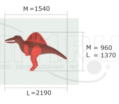 Резиновая фигура ZION Спинозавр (для парков и детских площадок), фото 1