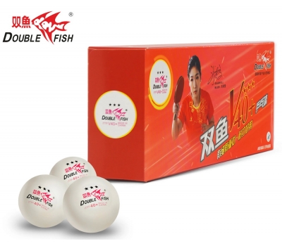 Мячики для н/тенниса DOUBLE FISH 40+ 3*, 10 мячей в упаковке, белые (для профессионалов), фото 5
