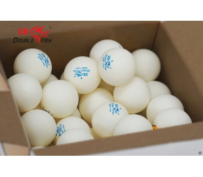 Мячики для н/тенниса DOUBLE FISH 1*, 100 мячей в упаковке, белые, фото 9