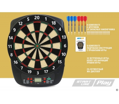 Комплект для игры в электронный дартс START LINE Electronic Dartboard, фото 3