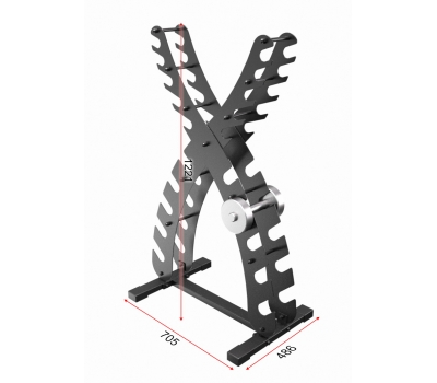 Стойка для гантелей Х-образная на 10 пар (13.402.003), фото 1