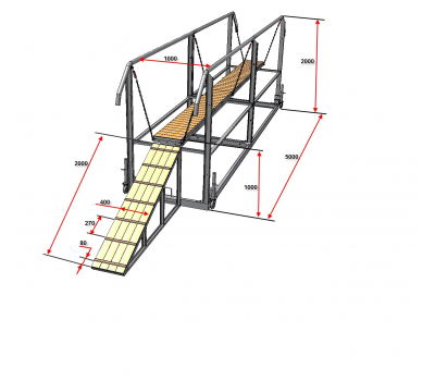 Мобильная полоса препятствий (разрушенная лестница, лабиринт, подвижная лестница и туннель), фото 5