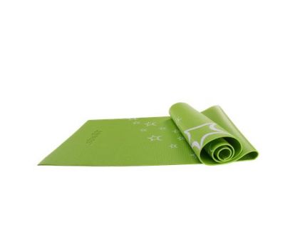 Коврик для йоги STARFIT FM-102 PVC 173x61x0,5 см, с рисунком, зеленый 1/16, фото 1