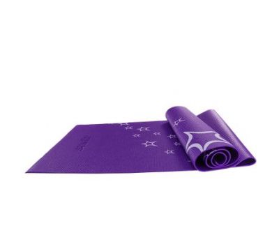 Коврик для йоги STARFIT FM-102 PVC 173x61x0,5 см, с рисунком, фиолетовый 1/16, фото 1