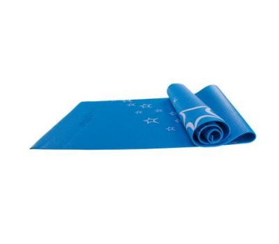 Коврик для йоги STARFIT FM-102 PVC 173x61x0,6 см, с рисунком, синий 1/16, фото 1