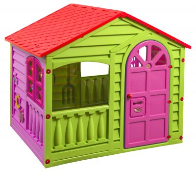 Домик PalPlay 360 игровой красный/зелёный/розовый, фото 1