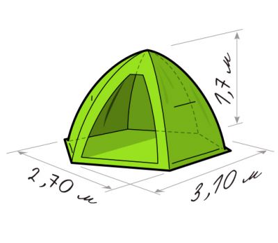 Зимняя палатка ЛОТОС 4 (алюминиевый каркас), фото 1