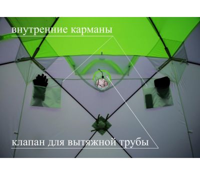 Зимняя палатка ЛОТОС Куб 3 Классик тент «С9» (стеклокомпозитный каркас) модель 2022, фото 16