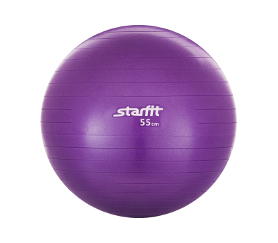 Мяч гимнастический GB-101 55 см, антивзрыв, фиолетовый, фото 1
