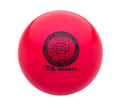 Мяч для художественной гимнастики RGB-101, 19 см, красный, фото 1