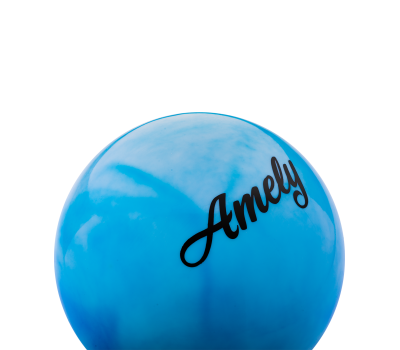 Мяч для художественной гимнастики AGB-101, 19 см, синий/белый, фото 2