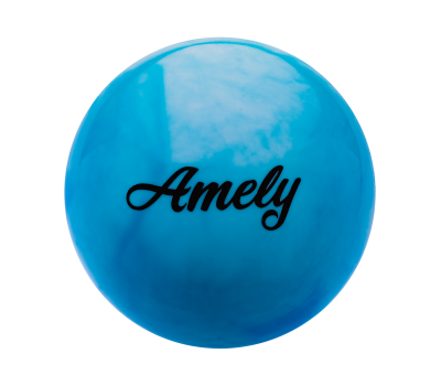 Мяч для художественной гимнастики AGB-101, 19 см, синий/белый, фото 1