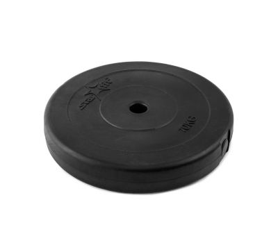 Диск пластиковый STARFIT BB-203 10 кг, d=26 мм, черный 1/2, фото 1