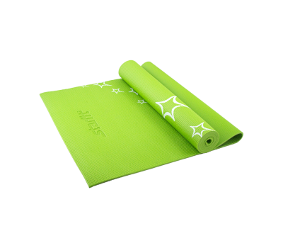 Коврик для йоги STARFIT FM-102 PVC 173x61x0,3 см, с рисунком, зеленый 1/20, фото 1