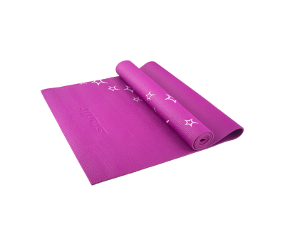 Коврик для йоги STARFIT FM-102 PVC 173x61x0,3 см, с рисунком, фиолетовый 1/20, фото 1
