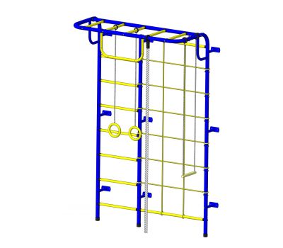 Детская шведская стенка Пионер С104М сине/жёлтый, фото 1