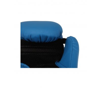 Перчатки боксерские Silver BGS-2039, 10oz, к/з, синий, фото 3