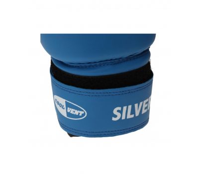 Перчатки боксерские Silver BGS-2039, 10oz, к/з, синий, фото 4