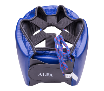 Шлем открытый Alfa HGA-4014, кожзам, синий, L, фото 2