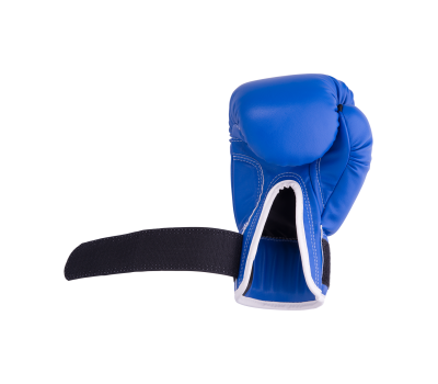 Перчатки боксерские RV-101, 12oz, к/з, синие, фото 4