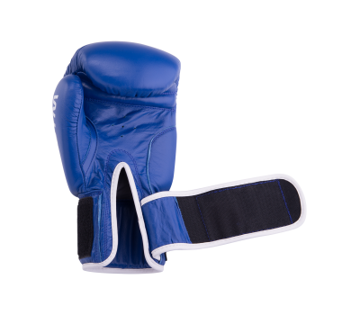 Перчатки боксерские GYM синие BGG-2018, 8oz, кожа, синие, фото 2