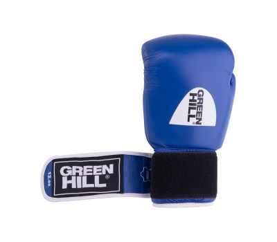 Перчатки боксерские GYM синие BGG-2018, 8oz, кожа, синие, фото 3