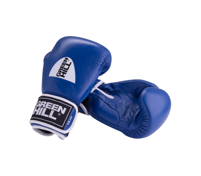 Перчатки боксерские GYM синие BGG-2018, 8oz, кожа, синие, фото 1