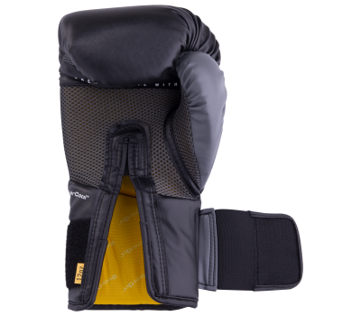 Перчатки боксерские Protex2 GEL, 10 oz, S/M, к/з, черные, фото 2