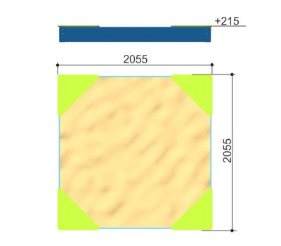 Песочница (2 x 2, фанера) «Romana 109.33.00», фото 2