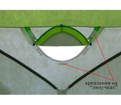 Зимняя палатка ЛОТОС Куб 4 Компакт Термо (лонг) (утепленный тент; стеклокомпозитный каркас), фото 11