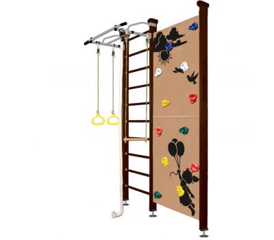 Шведская стенка Kampfer Jungle Ceiling Girl (№5 Шоколадный Стандарт белый антик турник), фото 10