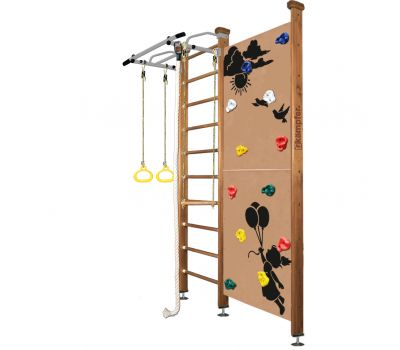 Шведская стенка Kampfer Jungle Ceiling Girl (№2 Ореховый Стандарт белый антик турник), фото 10