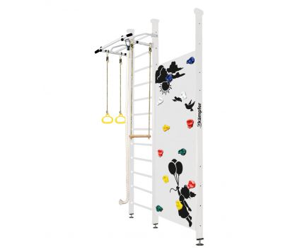 Шведская стенка Kampfer Jungle Ceiling Girl (№6 Жемчужный Высота 3 м белый антик турник), фото 10